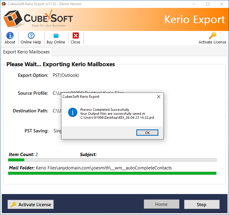 CubexSoft Kerio Converter