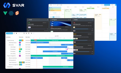 SVAR UI -  a set of advanced UI components for Svelte, React and Vue apps