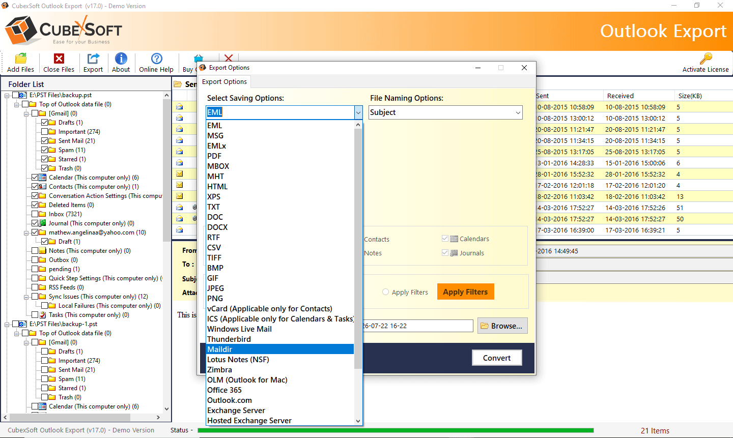 BitData Migration PST Converter screenshot