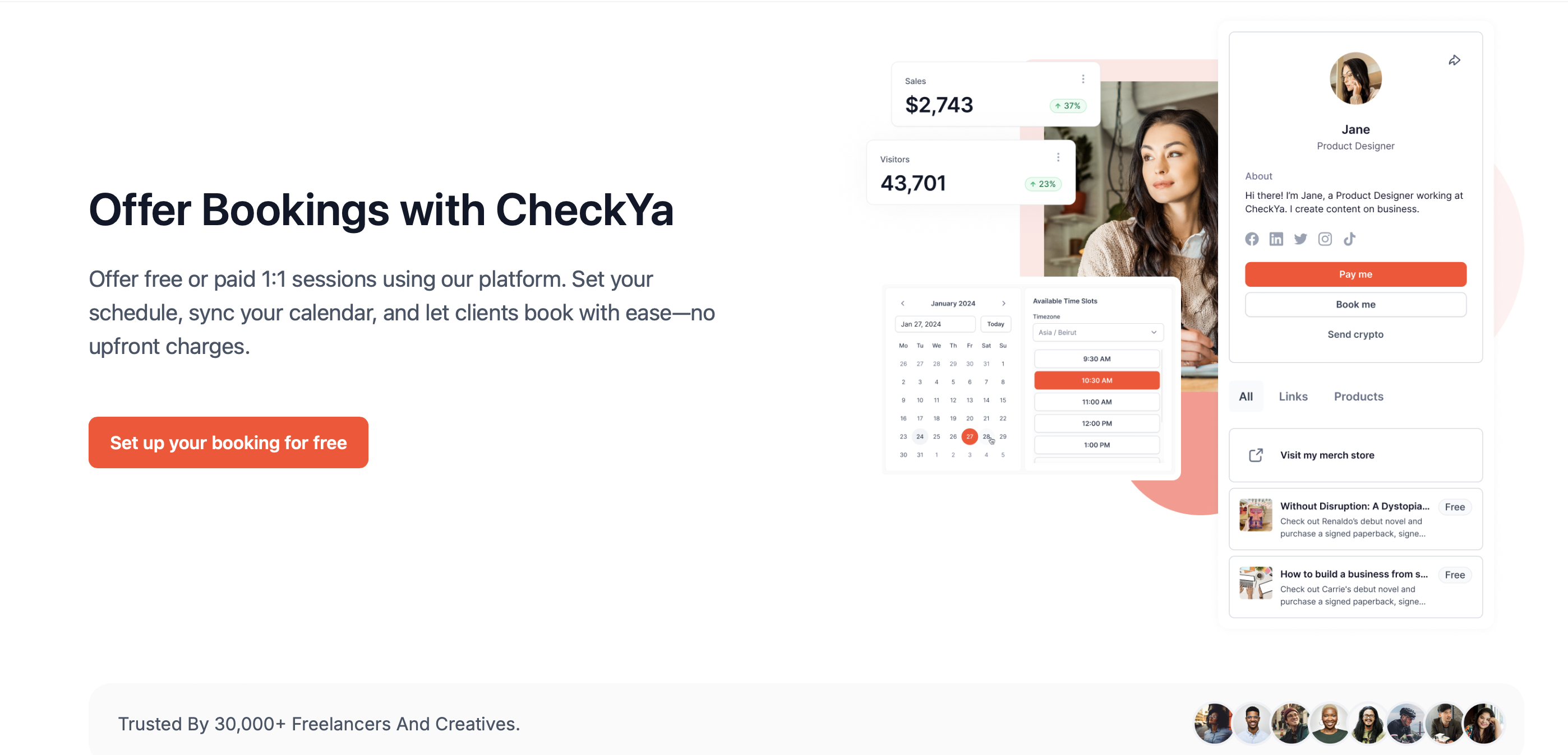Offer 1:1 paid Bookings via CheckYa