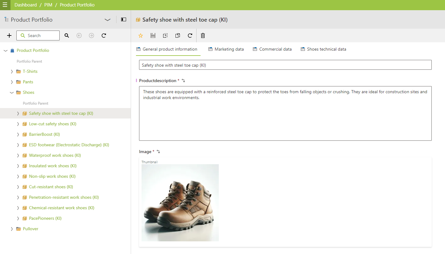 NovaDB PIM screenshot