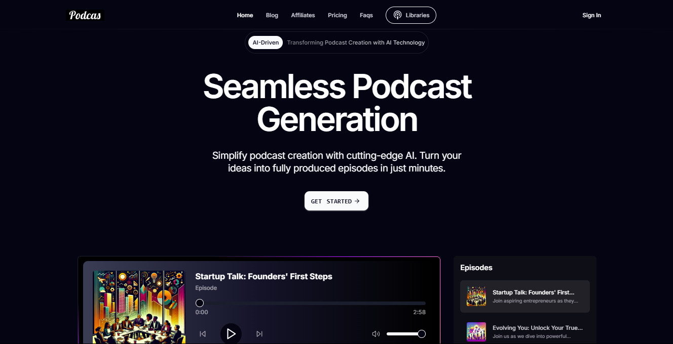 Podcas screenshot