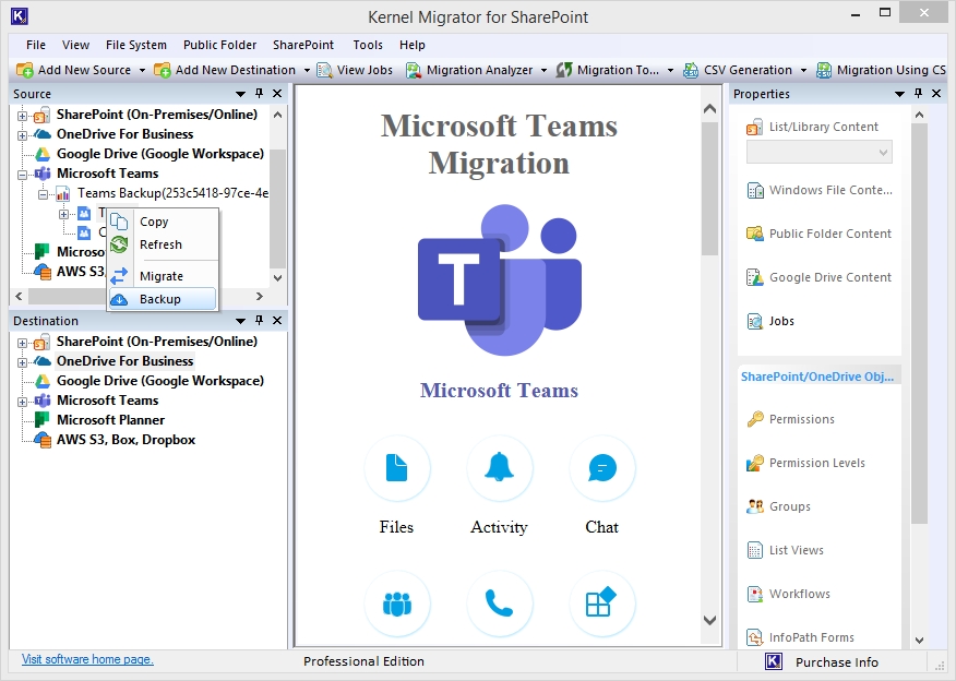 Kernel Microsoft Teams Backup