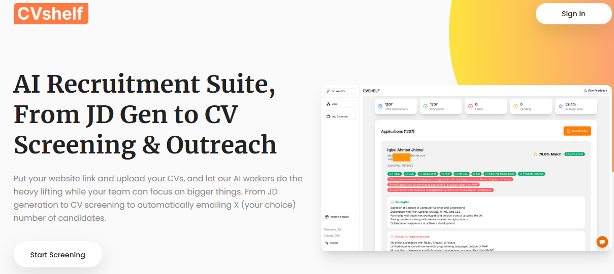 CVshelf