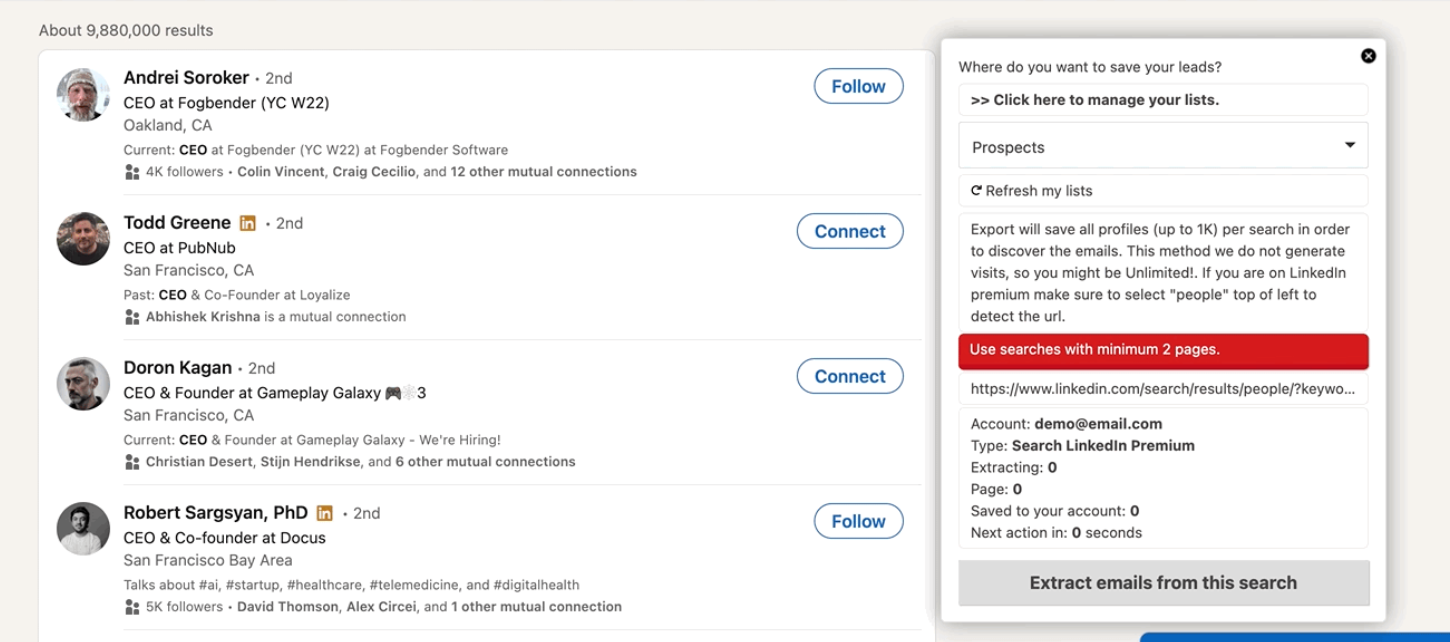 Zipplead screenshot