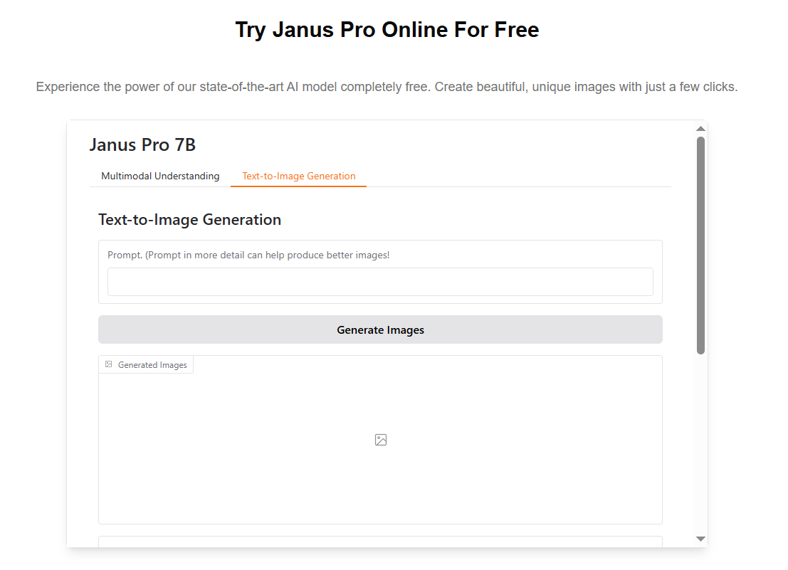 Janus Pro screenshot