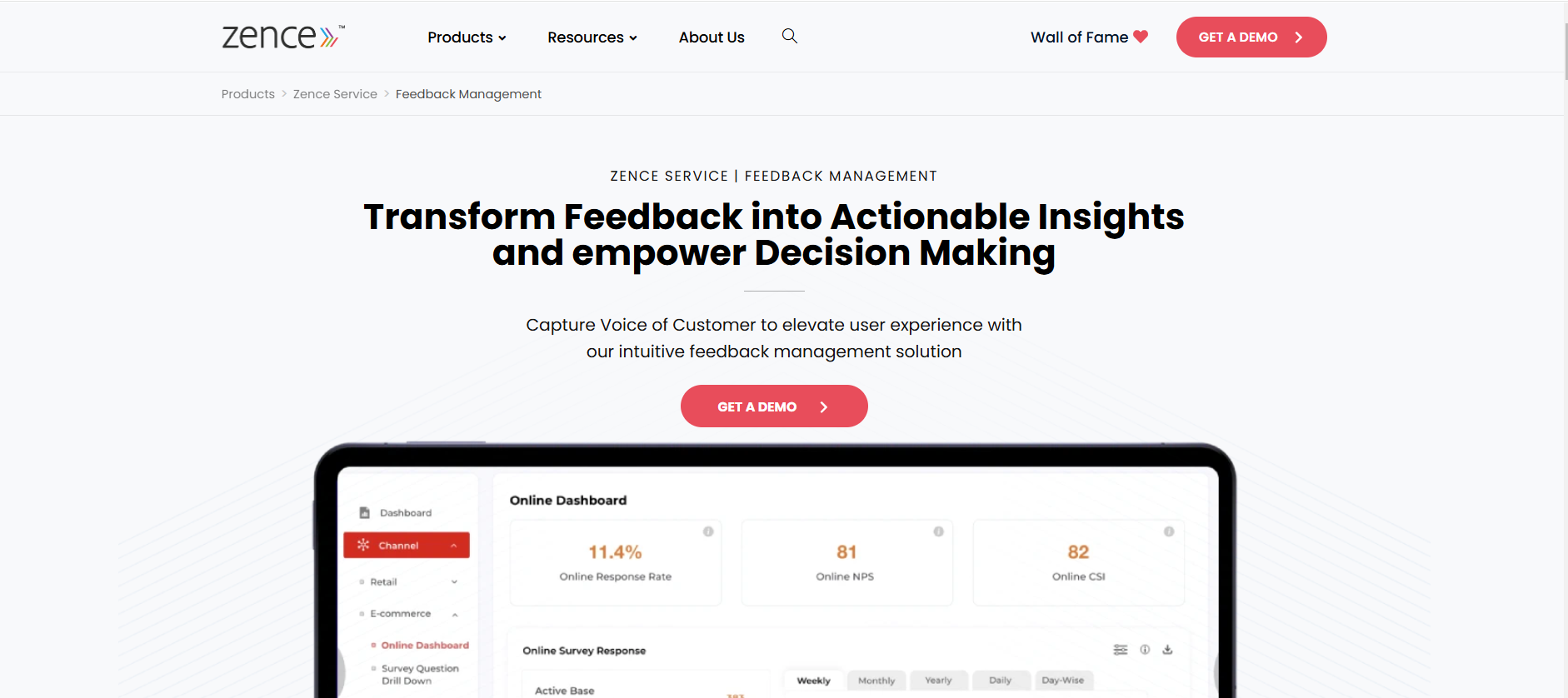 Zence feedback management