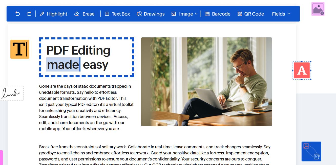 Zoho PDF Editor screenshot