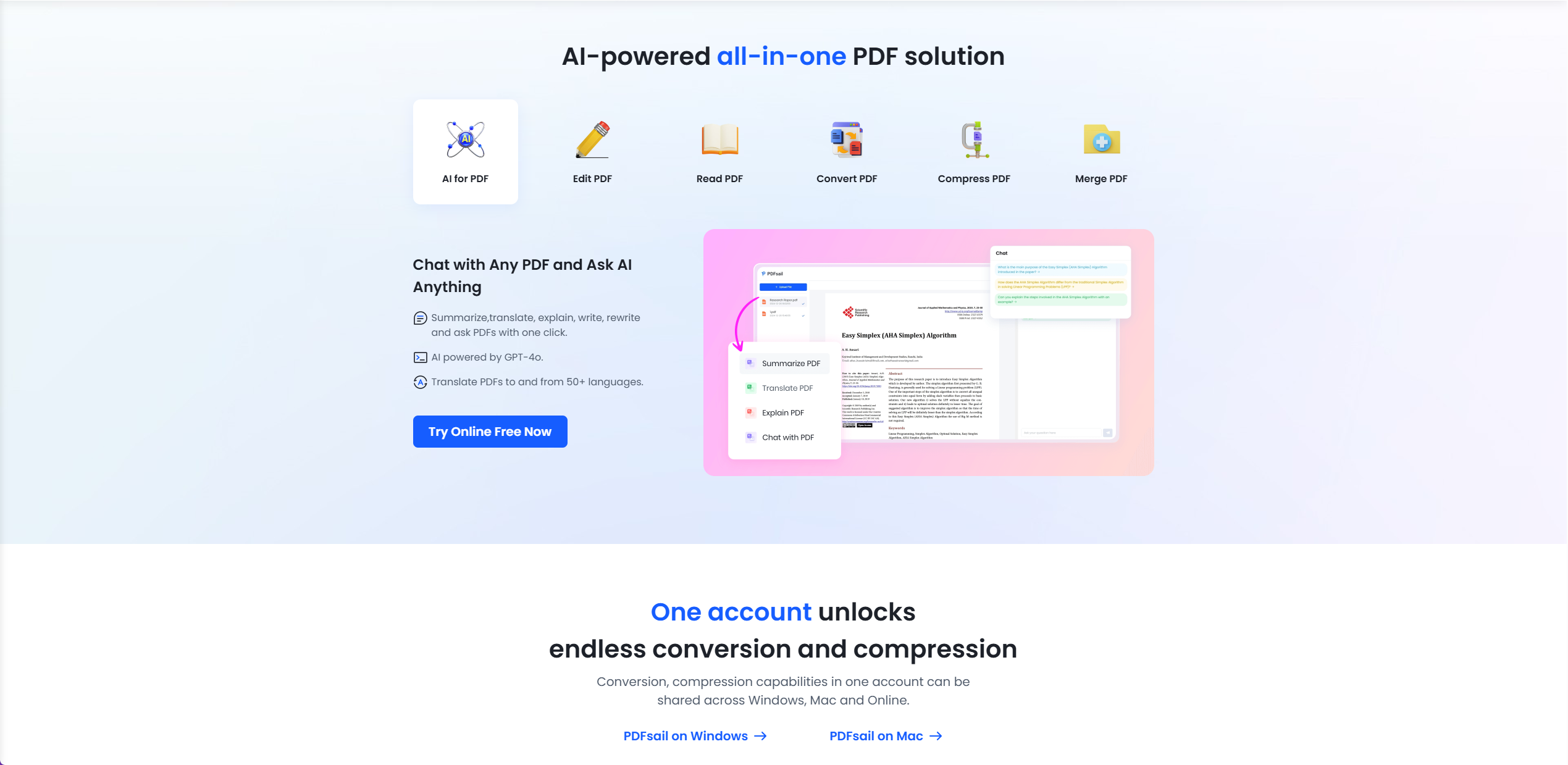 PDFsail - Online PDF Processing Tool