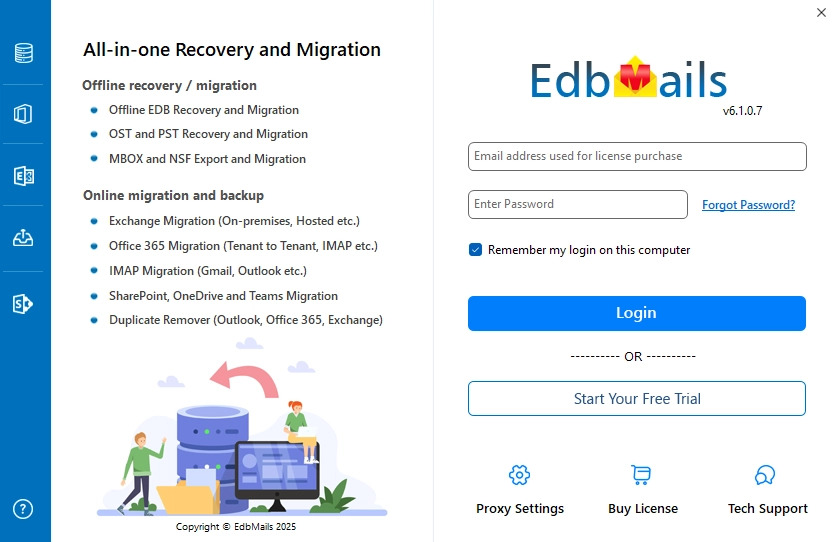 EdbMails Office 365 Migration Software