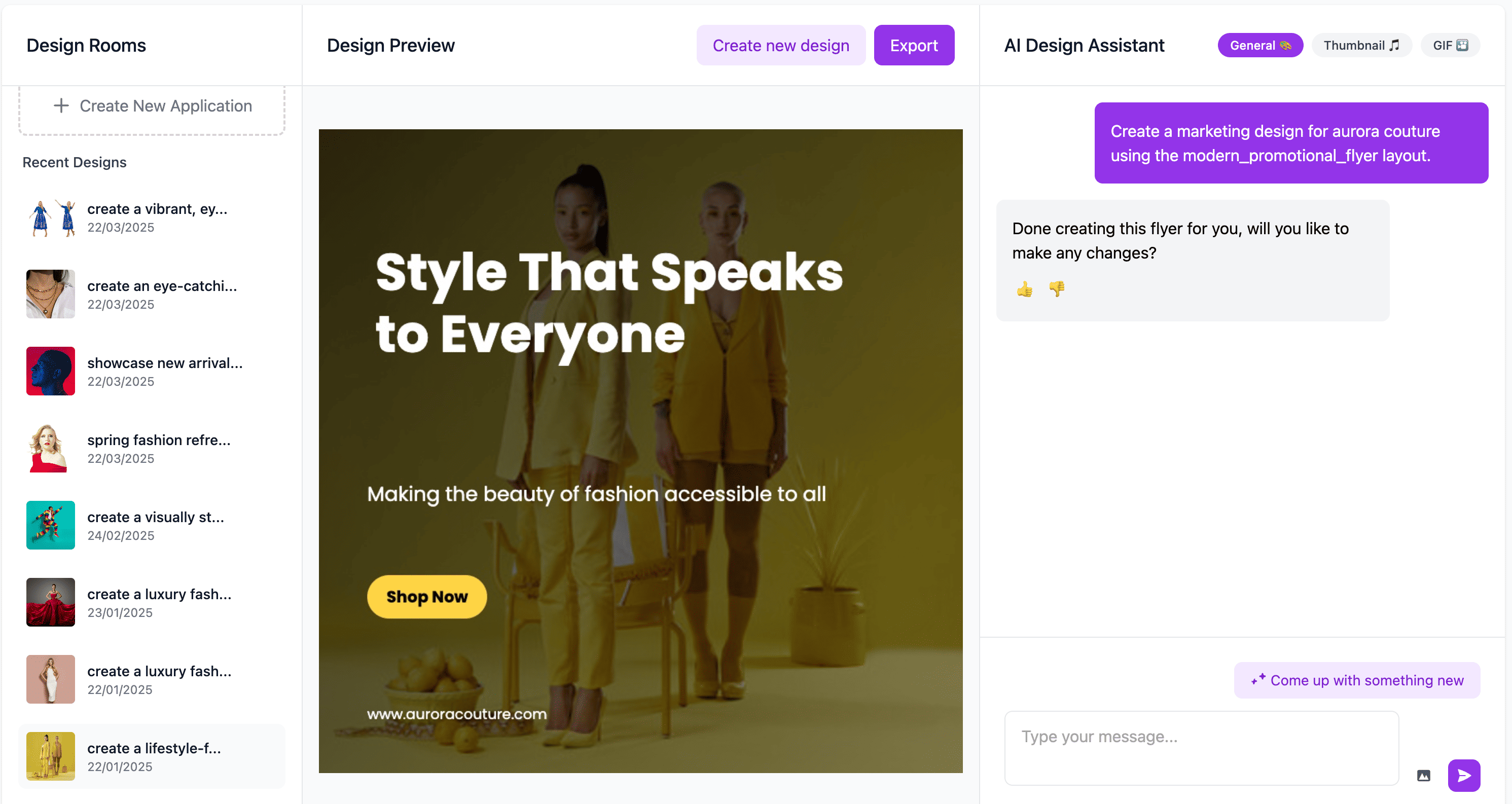 From text to design