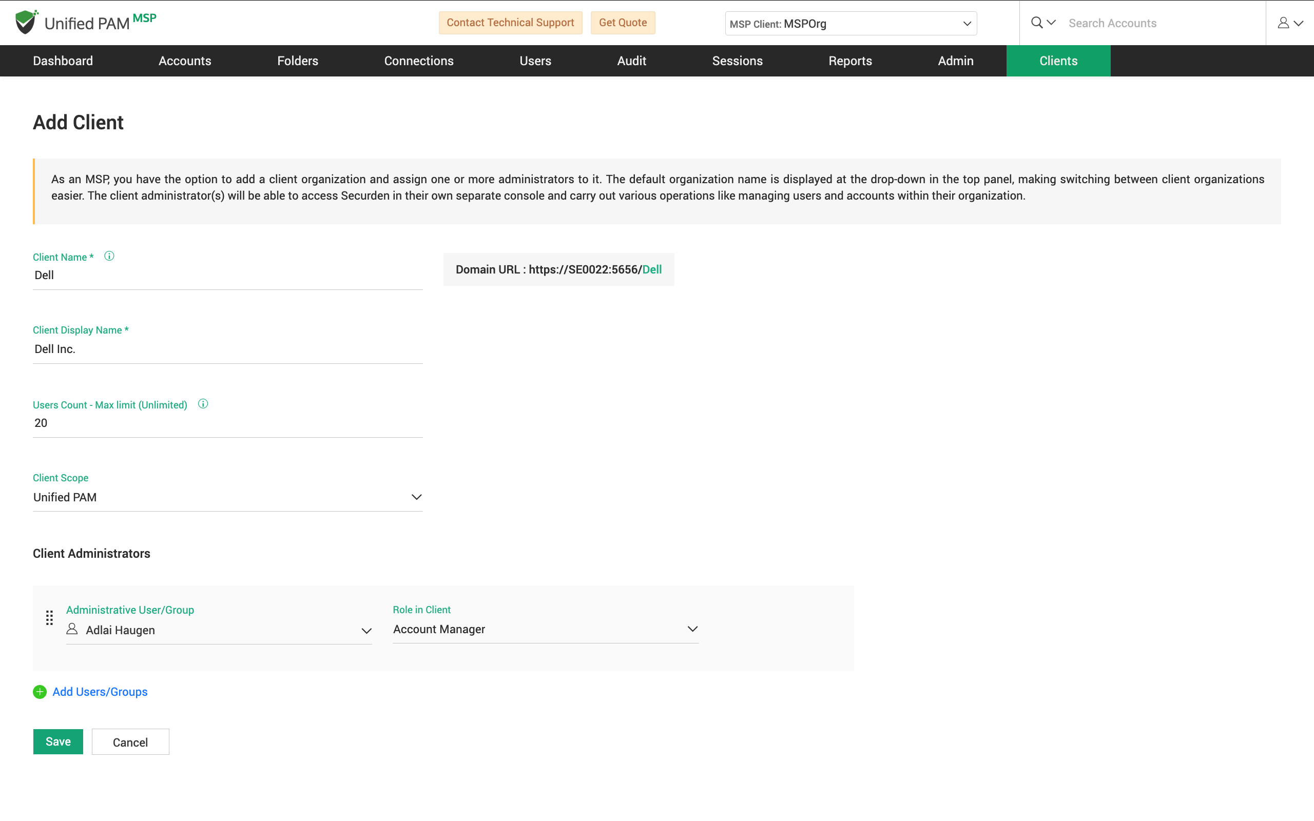 Securden Unified PAM MSP