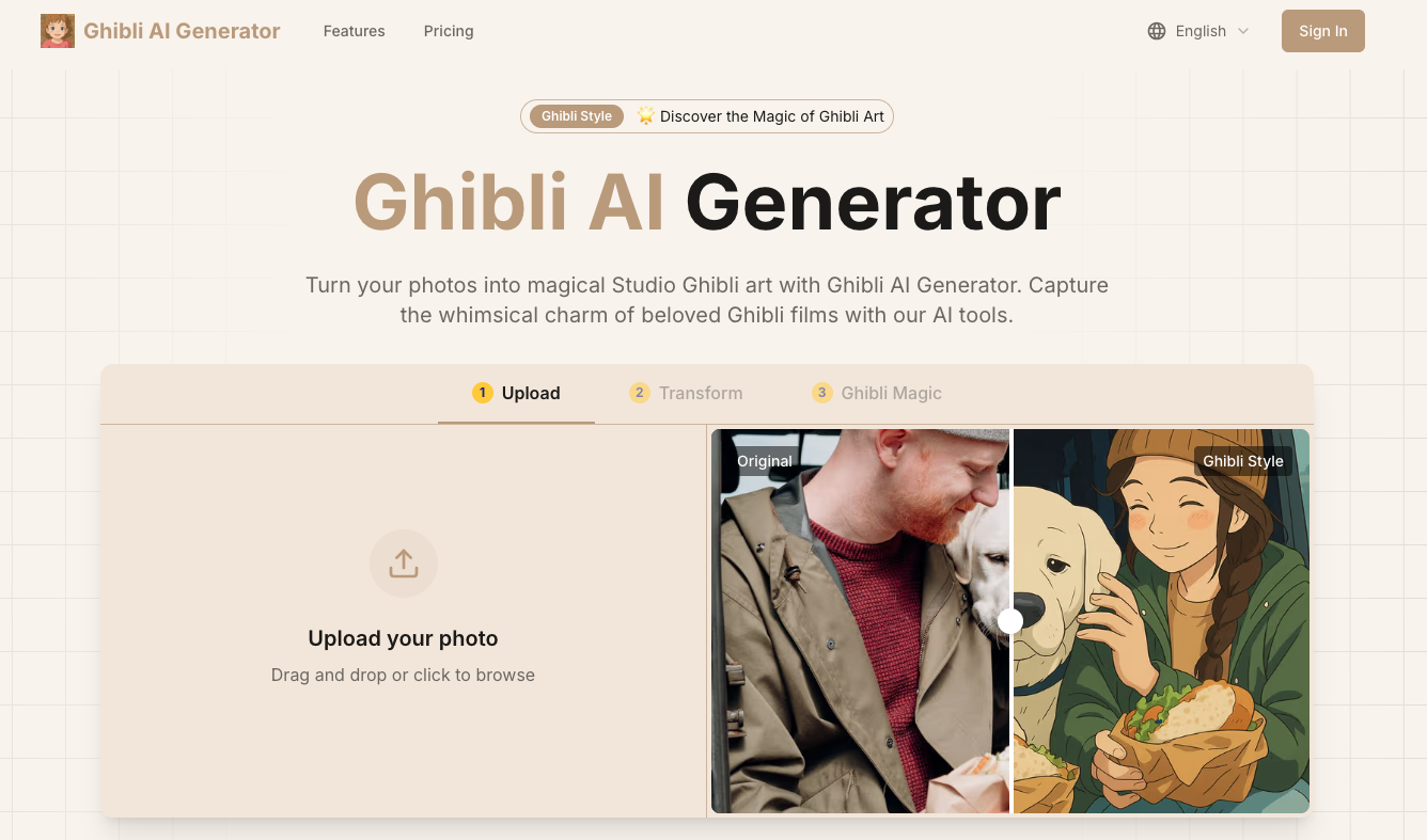 Ghibli AI Generator screenshot