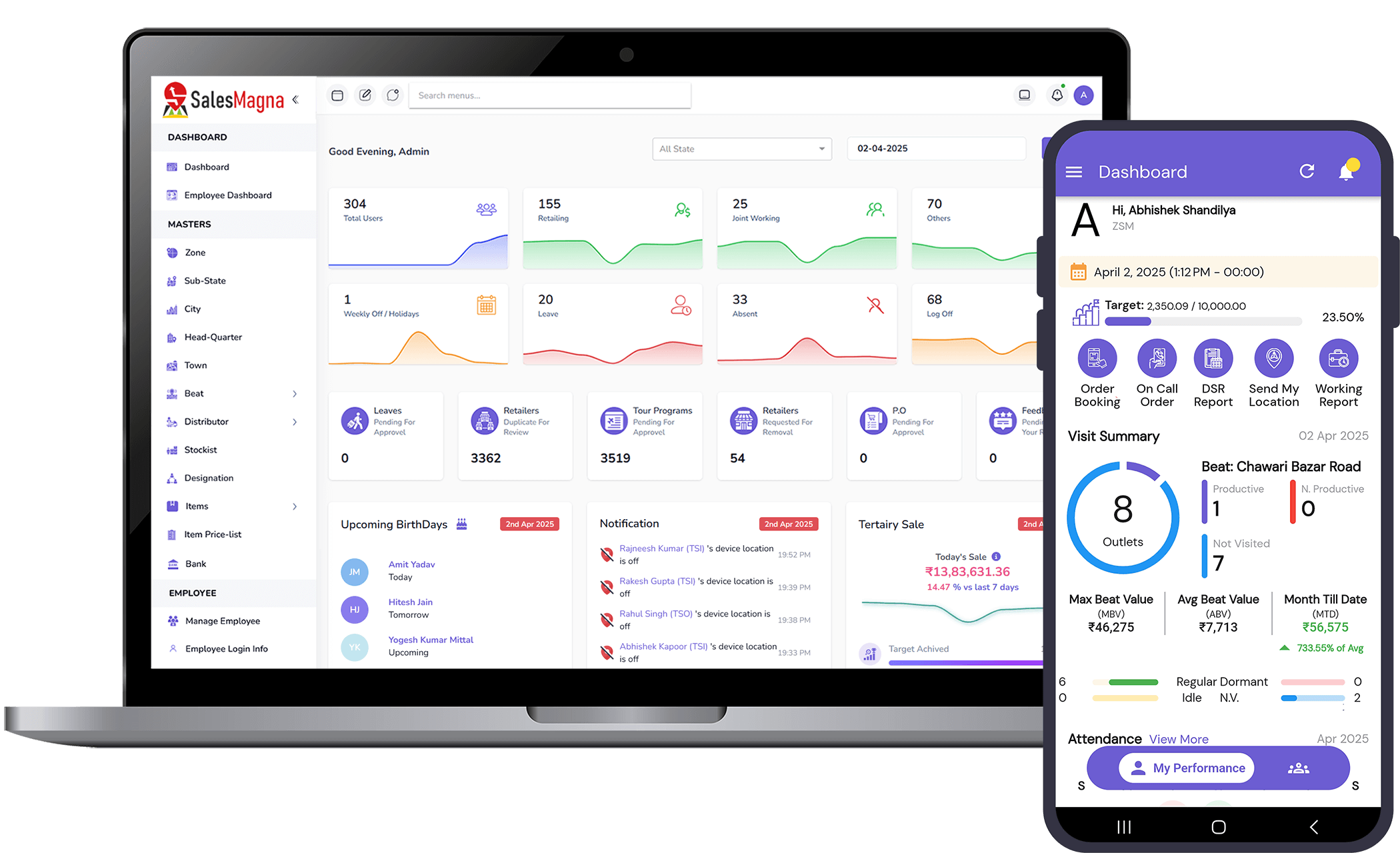 SalesMagna SFA screenshot
