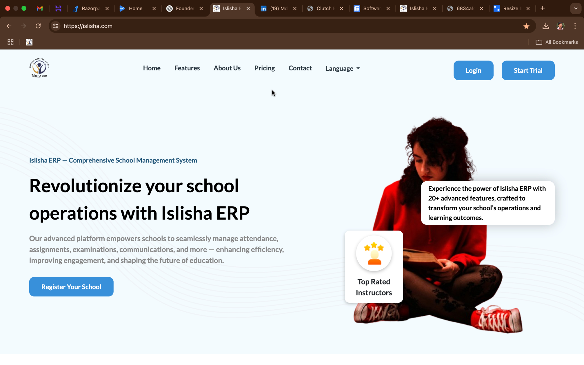 islisha edu  screenshot