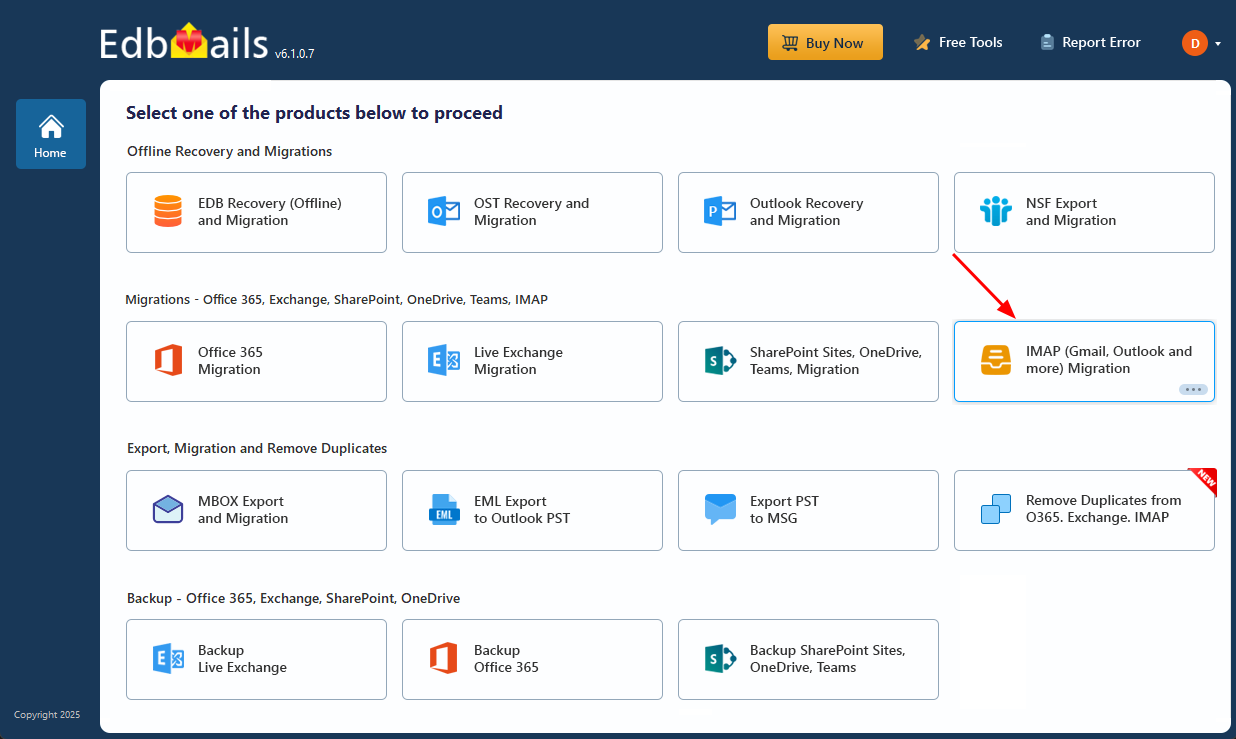 EdbMails IMAP Migration