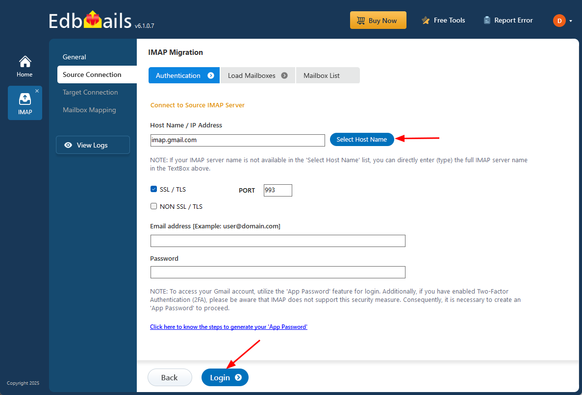 EdbMails IMAP Migration