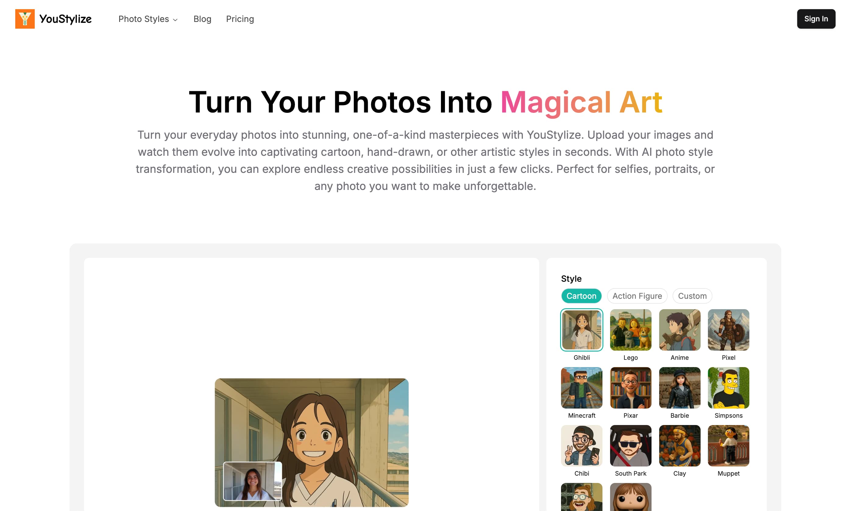 YouStylize screenshot