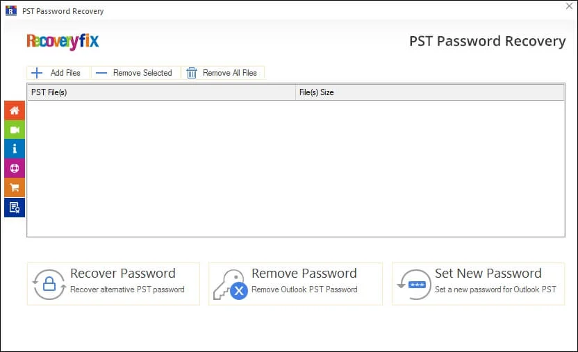 Recoveryfix PST Password Recovery screenshot