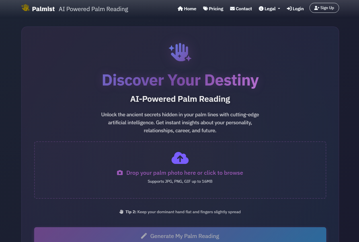 Palmist.io screenshot