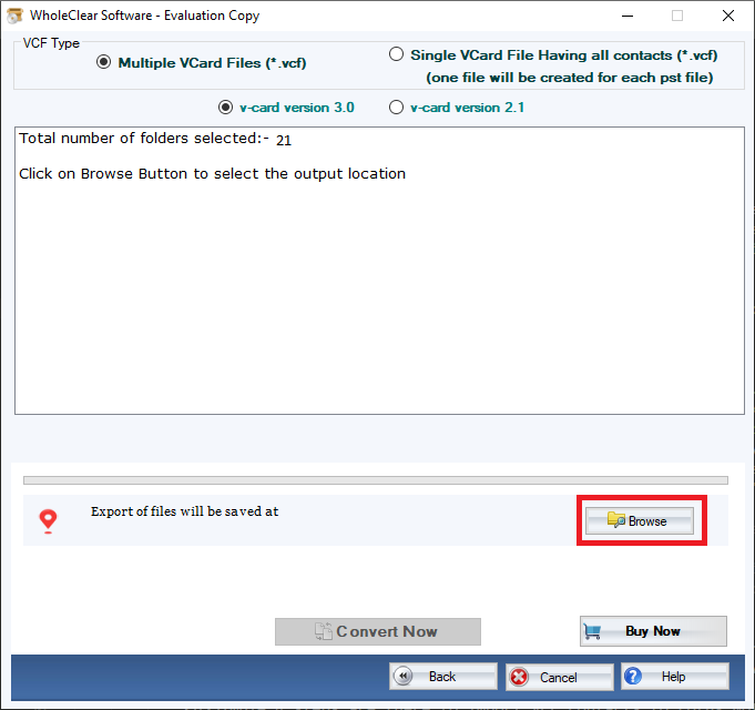 WholeClear CSV to VCF Converter