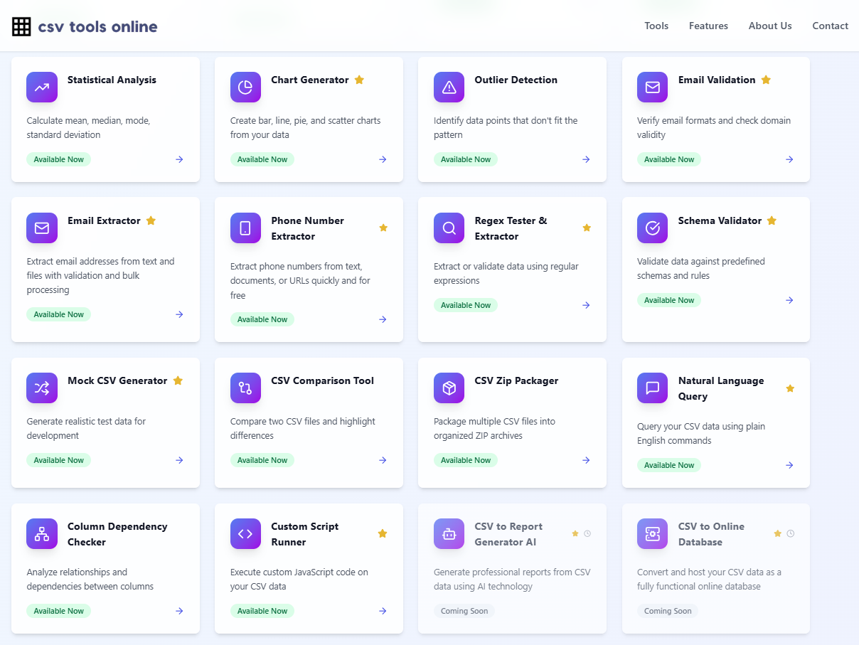 CSV Tools Online
