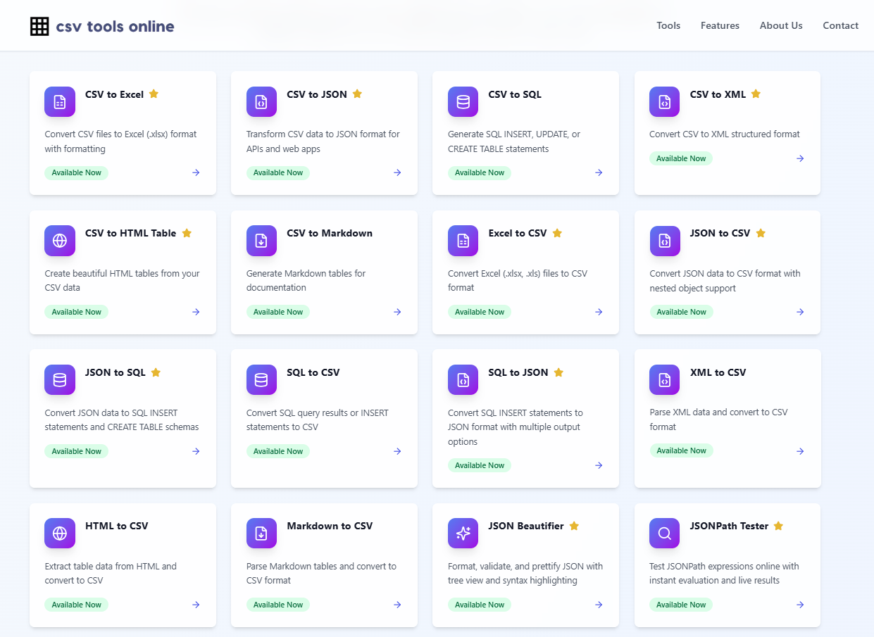 CSV Tools Online