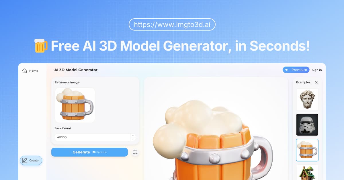 Free AI 3D Model Generator - imgto3d.ai