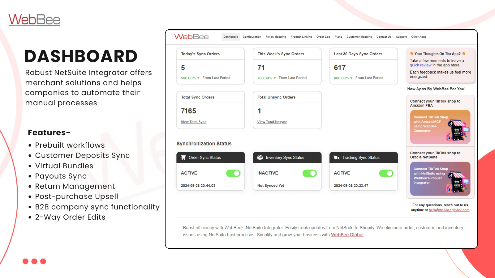 WebBee NetSuite Integrator