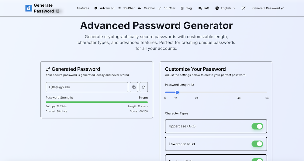 Generate Password 12 screenshot