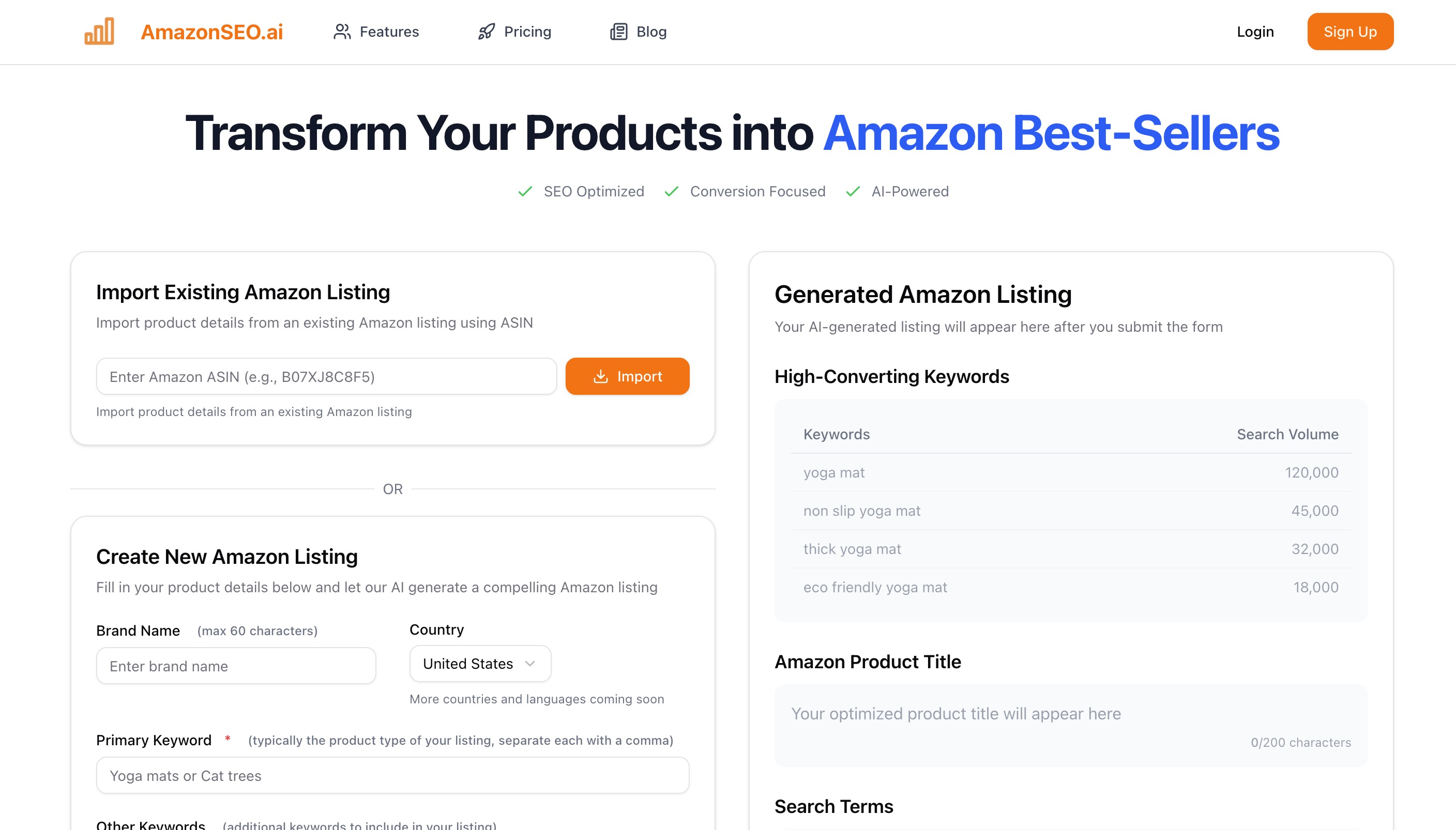 amazonseo.ai screenshot