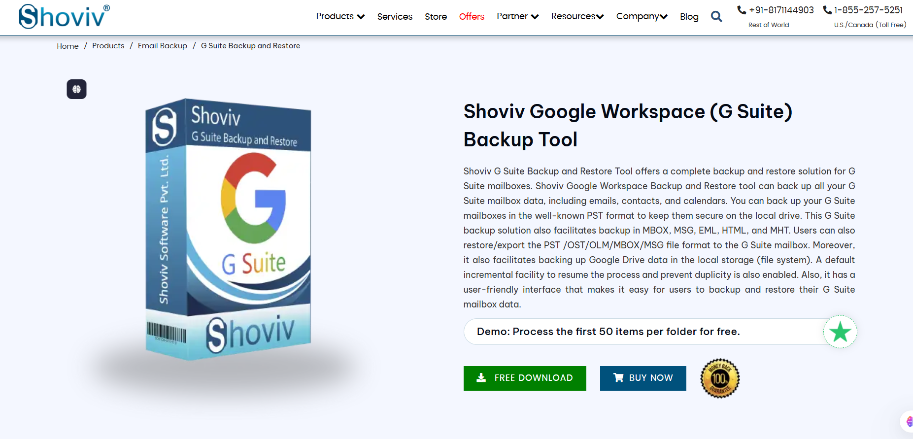 Shoviv Google Workspace Backup Tool screenshot