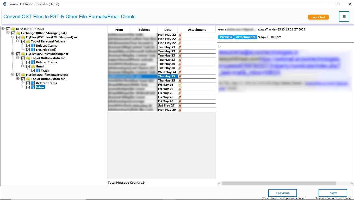 Sysinfo OST to PST Converter