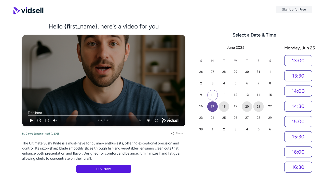 Vidsell screenshot