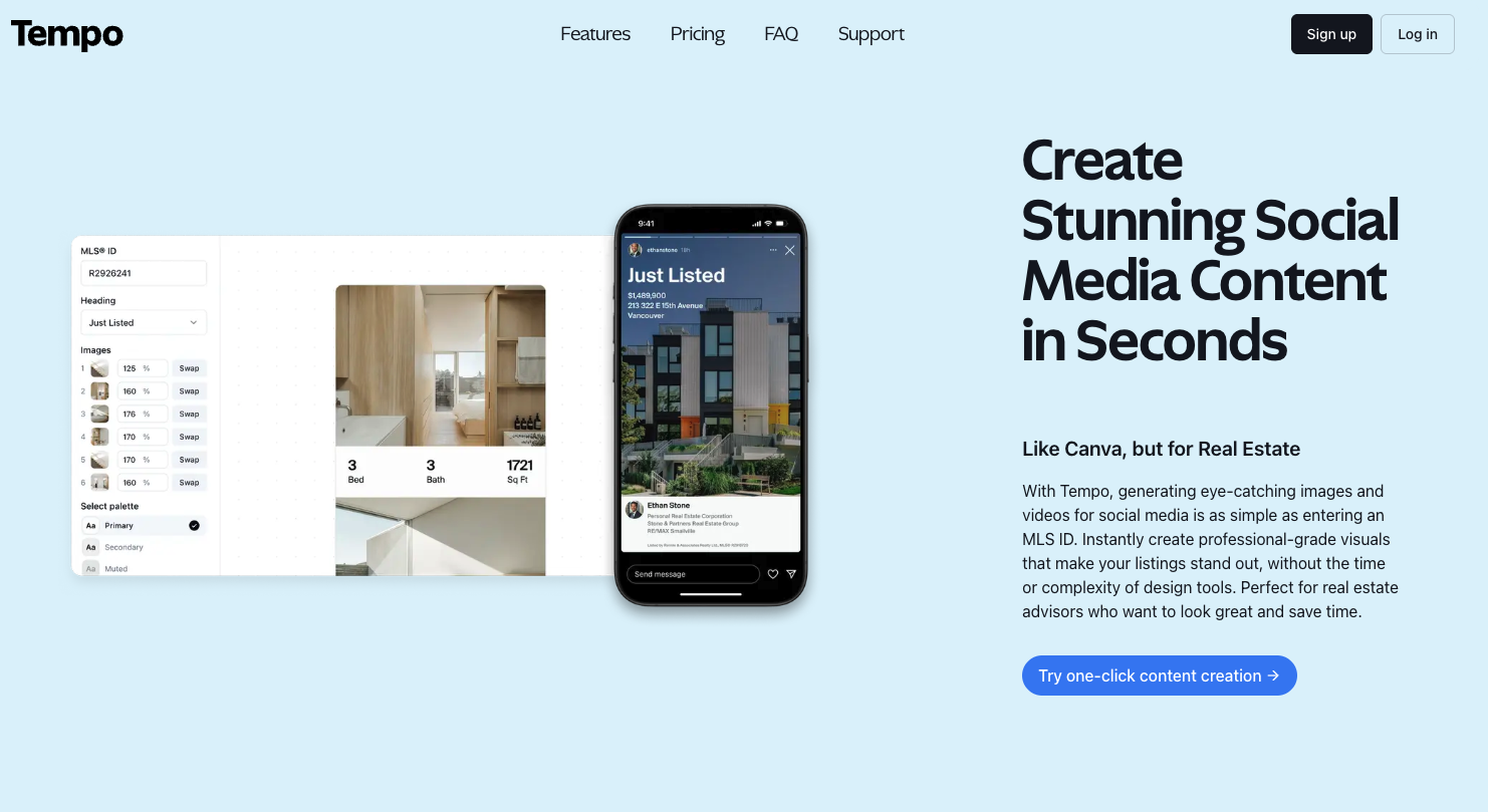 Tempo - Real Estate Website Builder