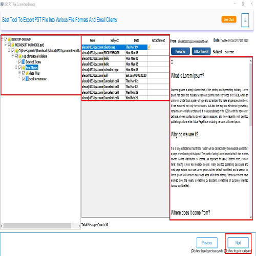 DRS Softech PST File Converter