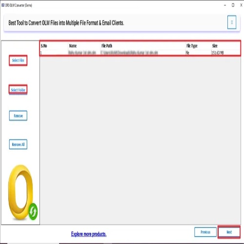 DRS Softech OLM to PDF Converter