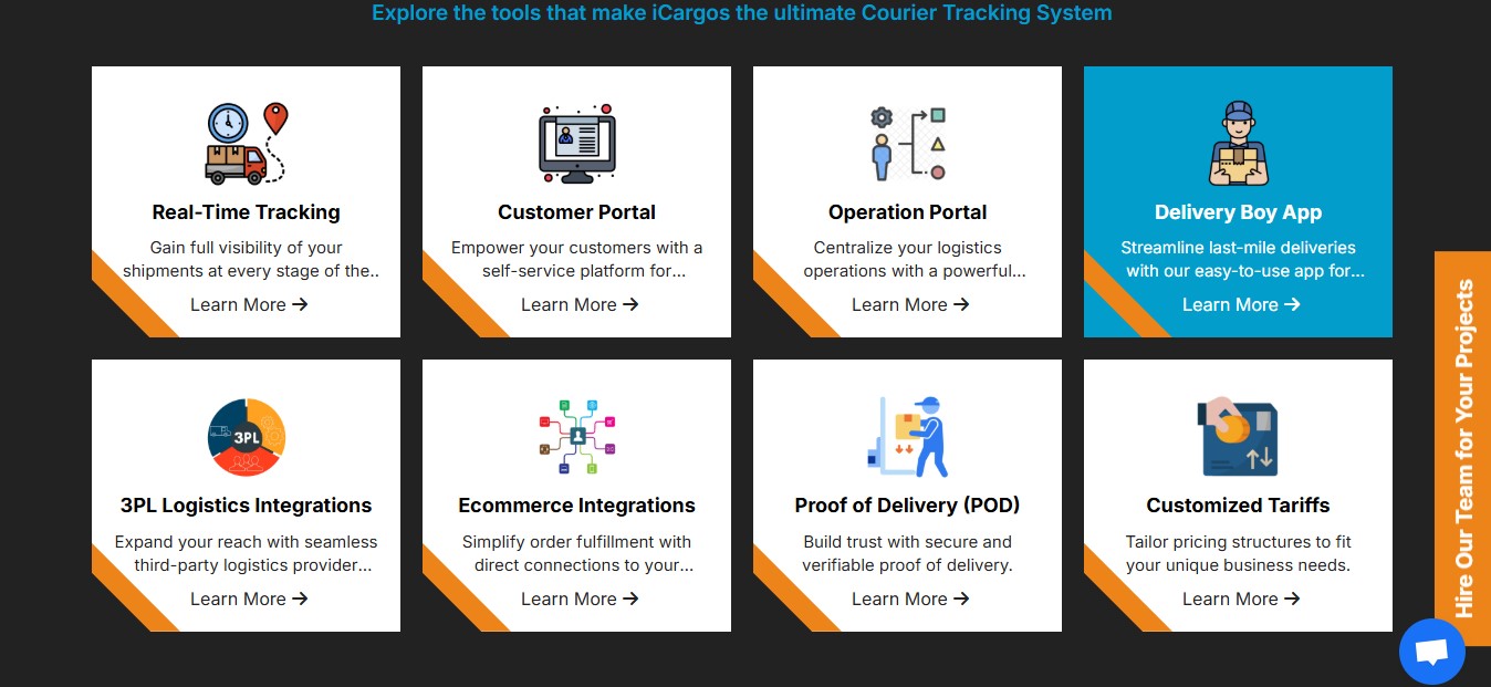 Courier, Cargo & Logistics Management Software
Effortlessly manage your delivery operations with iCargos, an all-in- one White Label Courier Tracking 