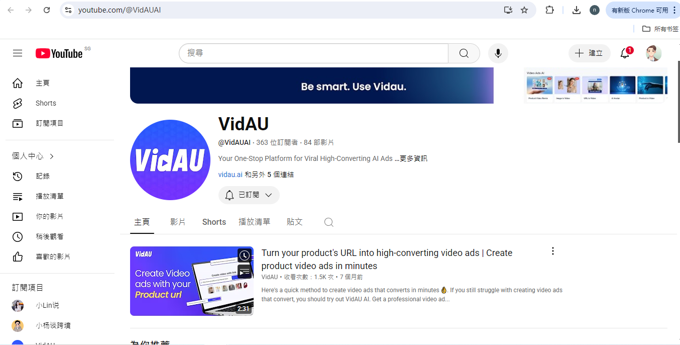 VidAU screenshot