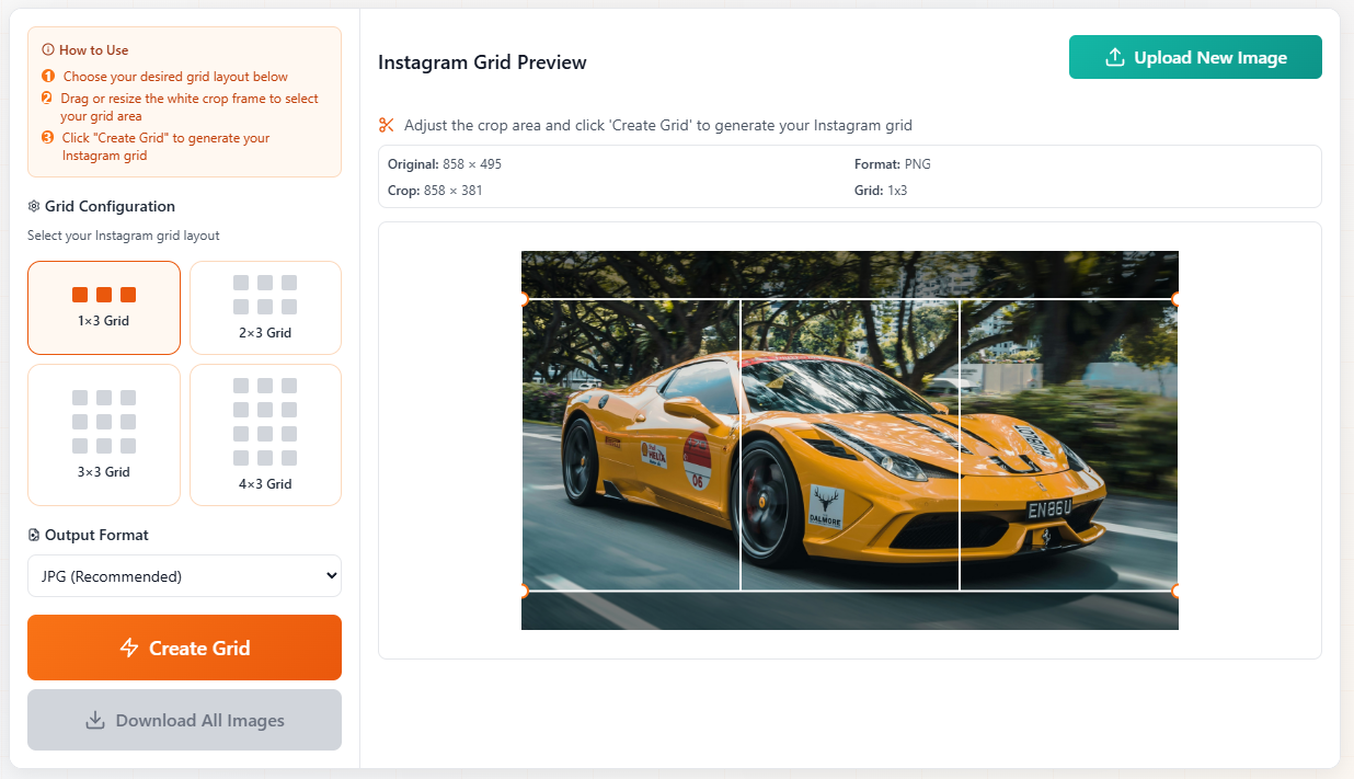 IG Grid Maker Operation Interface
