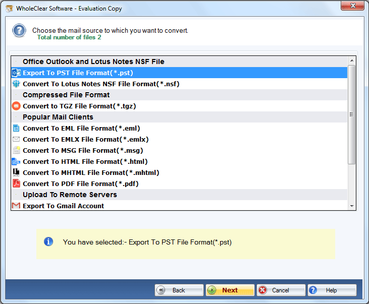 WholeClear MBOX to Outlook PST Converter