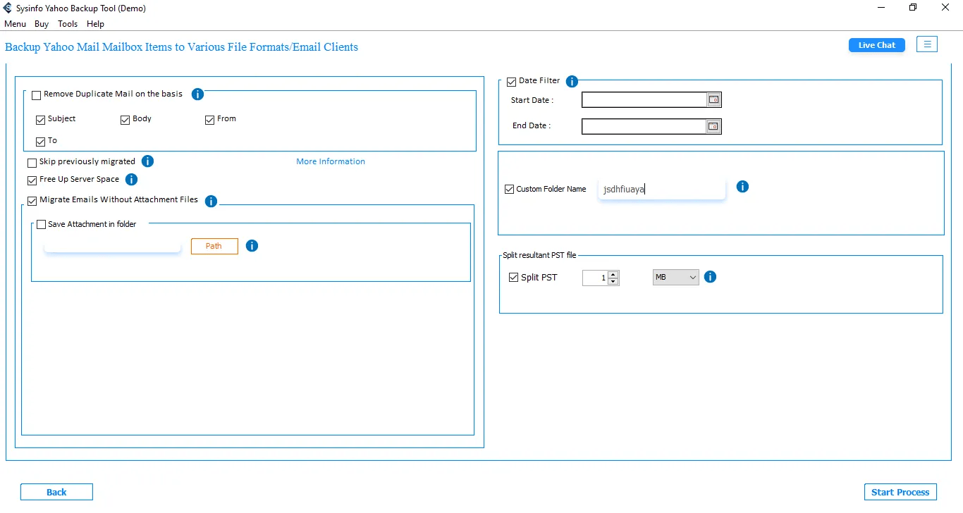 Yahoo Backup Tool