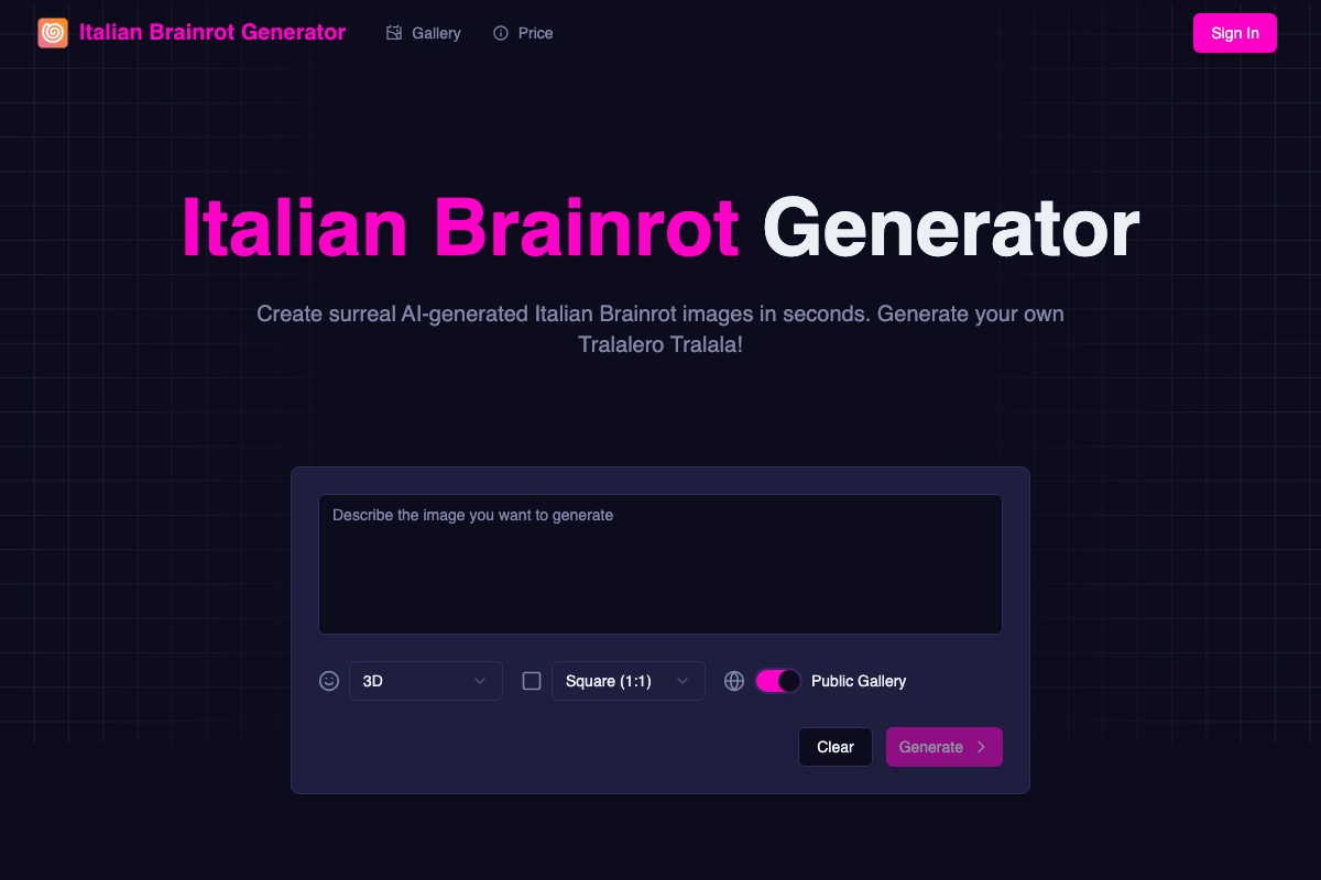 Italian Brainrot Generator screenshot