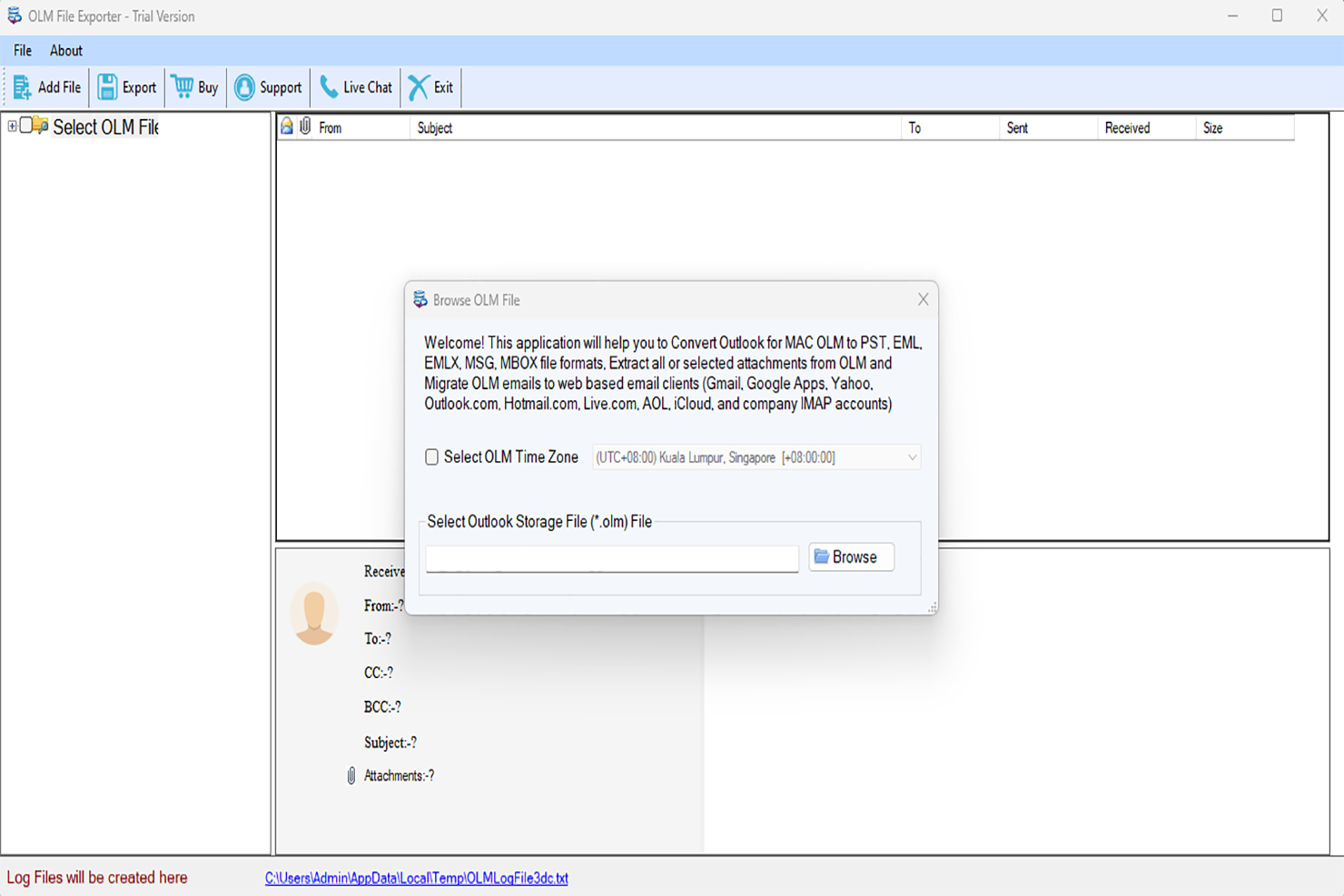 Softaken OLM to MBOX Converter Software