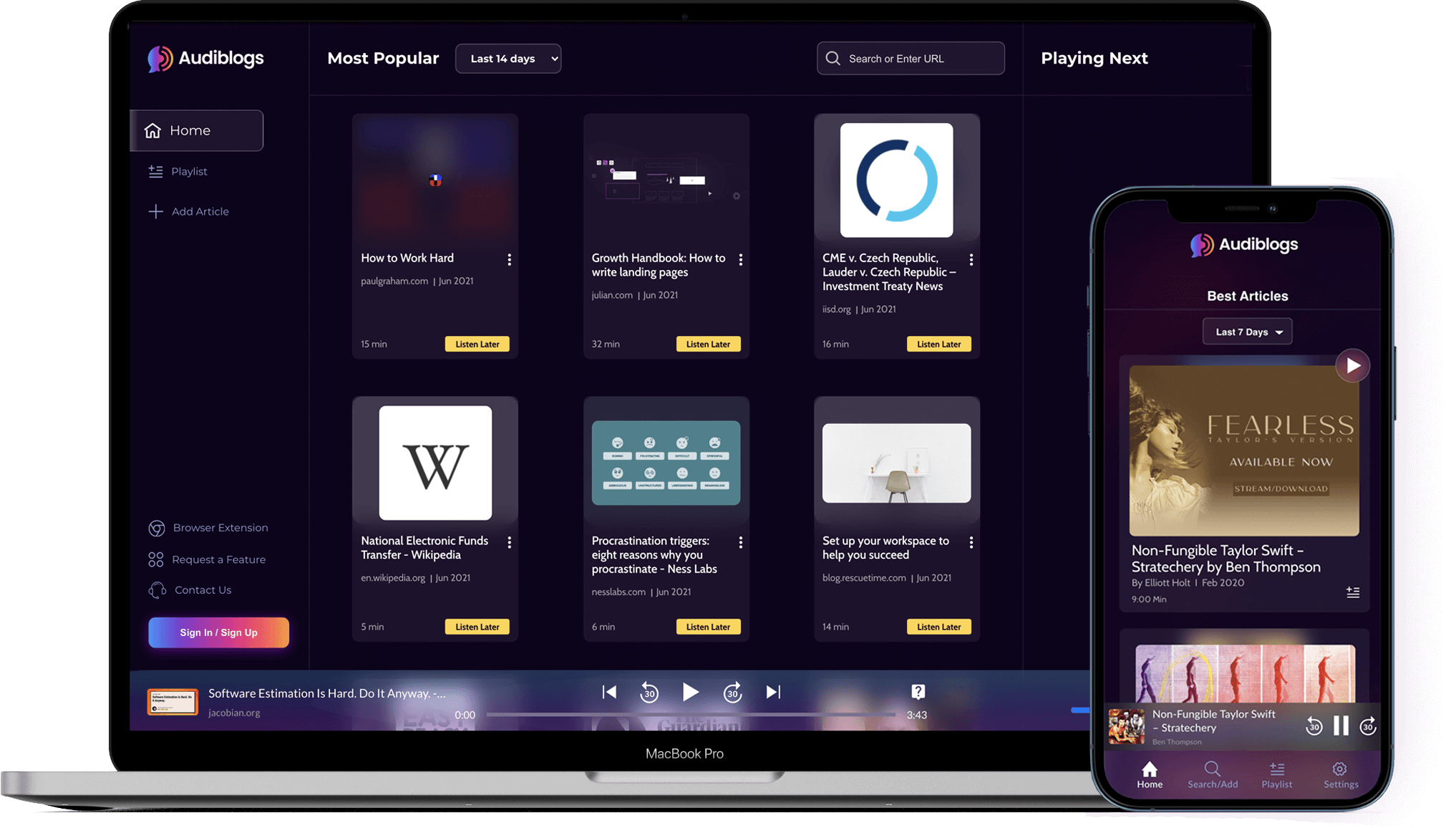 Audioread screenshot