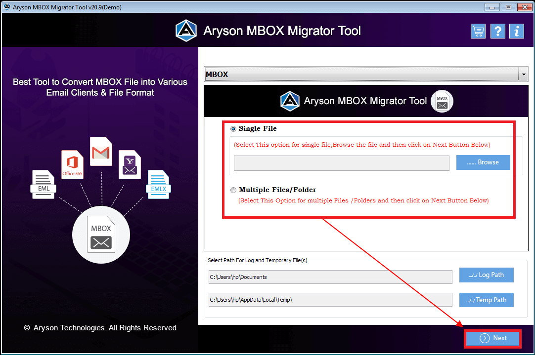 Convertertools MBOX Migrator Tool