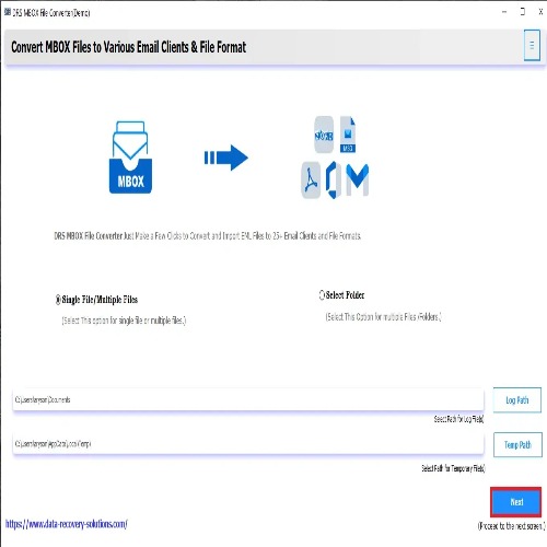 DRS Softech MBOX to PST Converter Tool