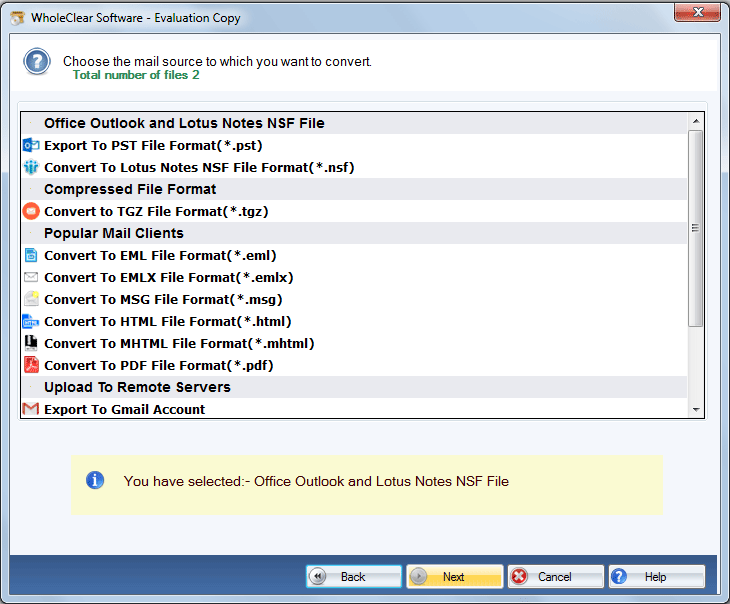 WholeClear MBOX to NSF Converter