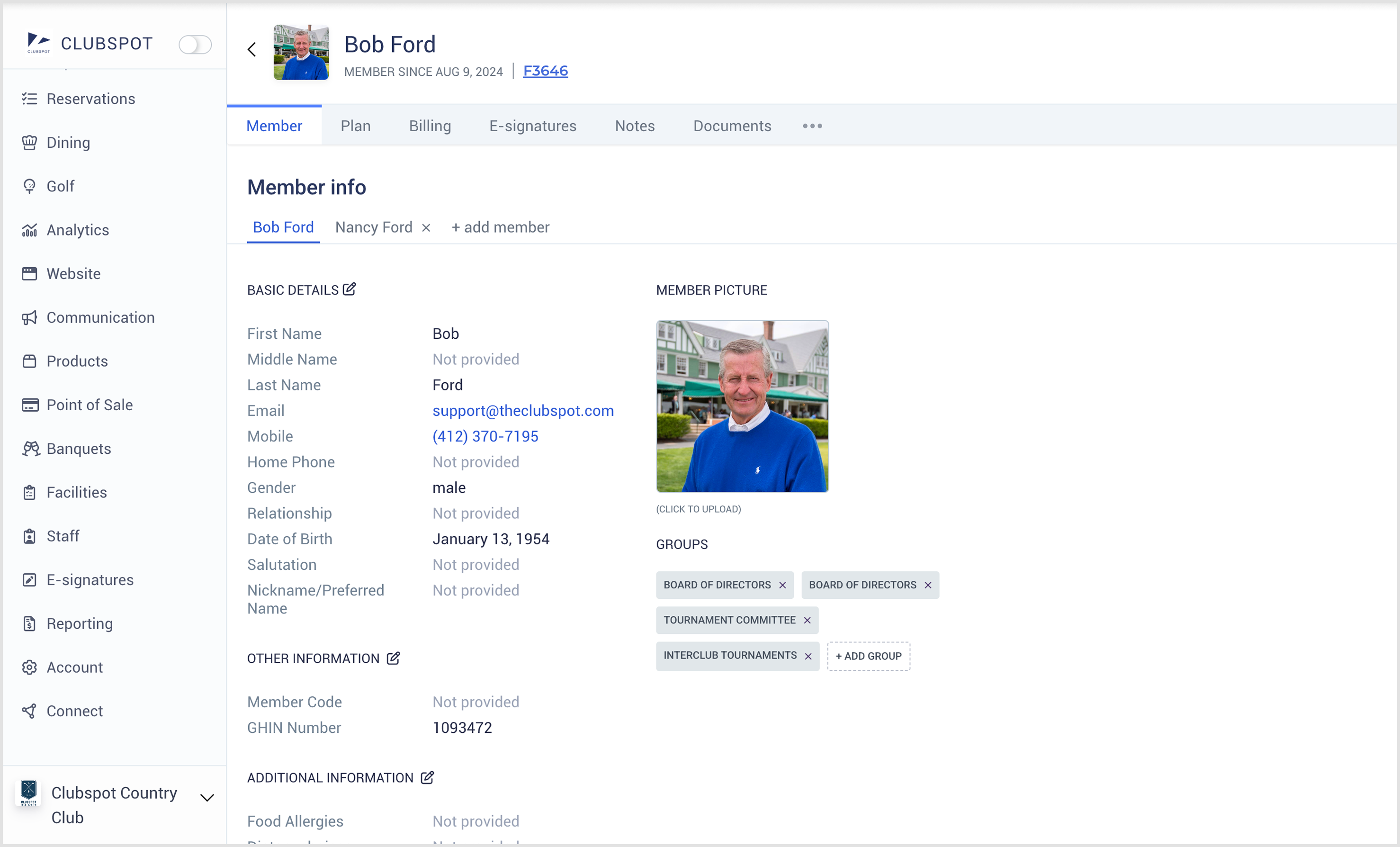 Clubspot Club Management Software screenshot