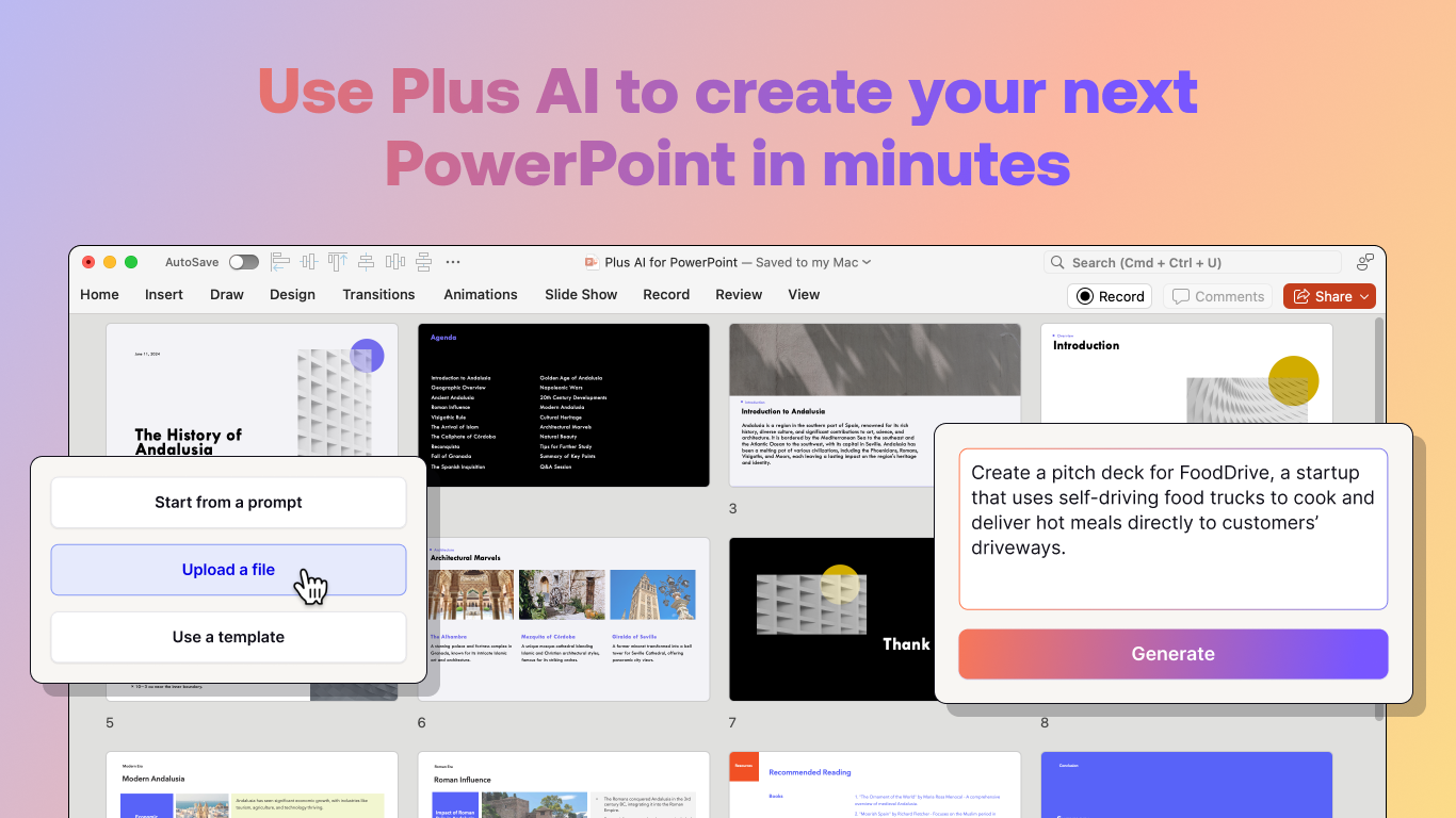 Plus AI for PowerPoint and Google Slides